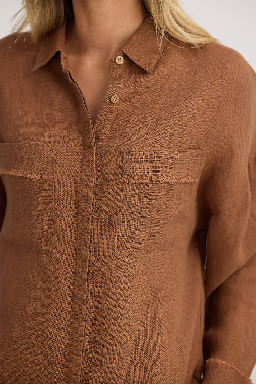 Sardinia Shirt - Cocoa Linen