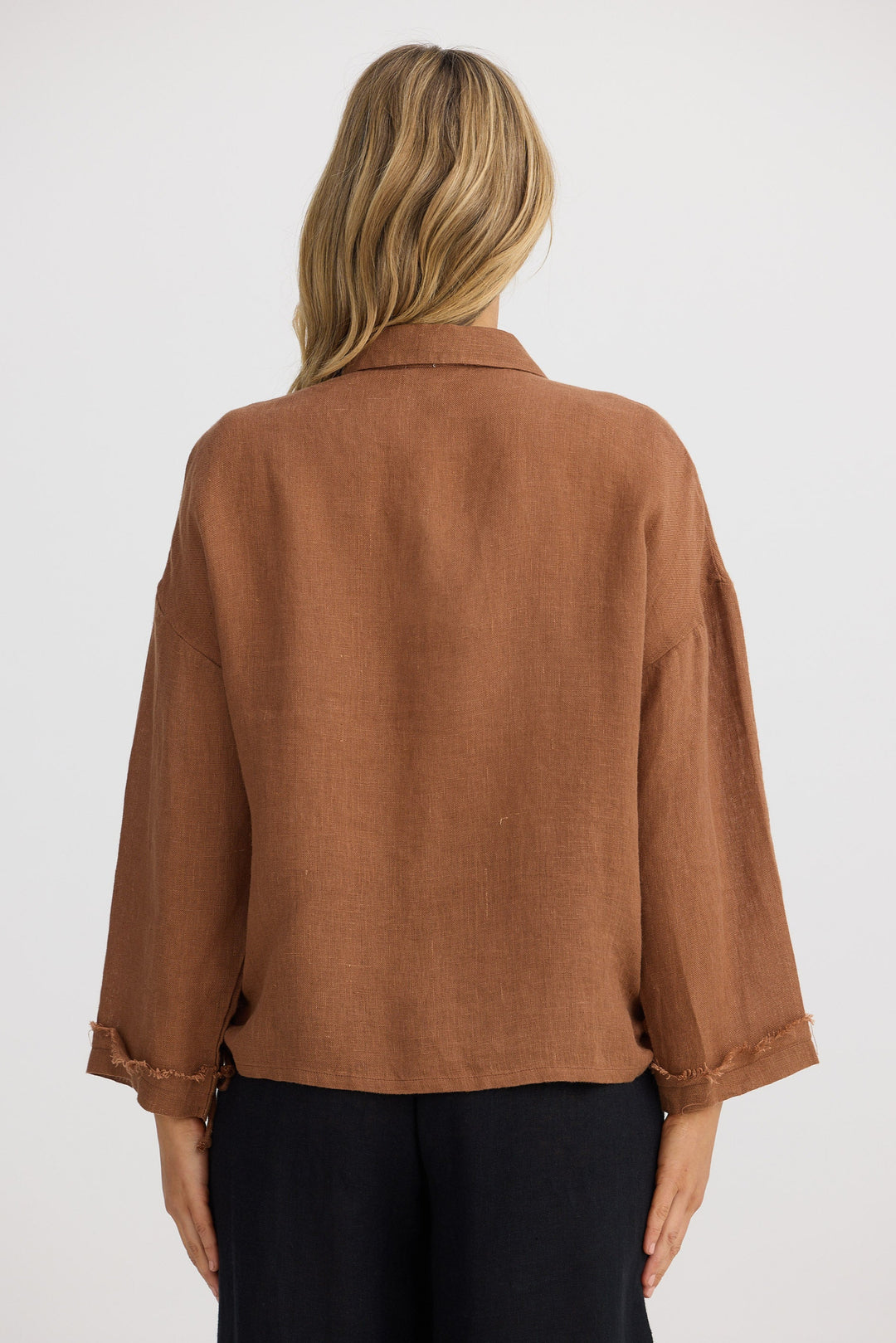Sardinia Shirt - Cocoa Linen