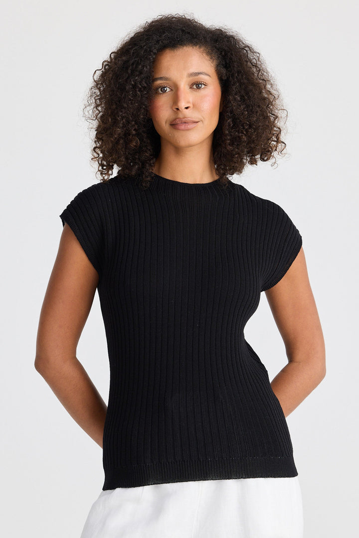 Asha Knit Top - Black