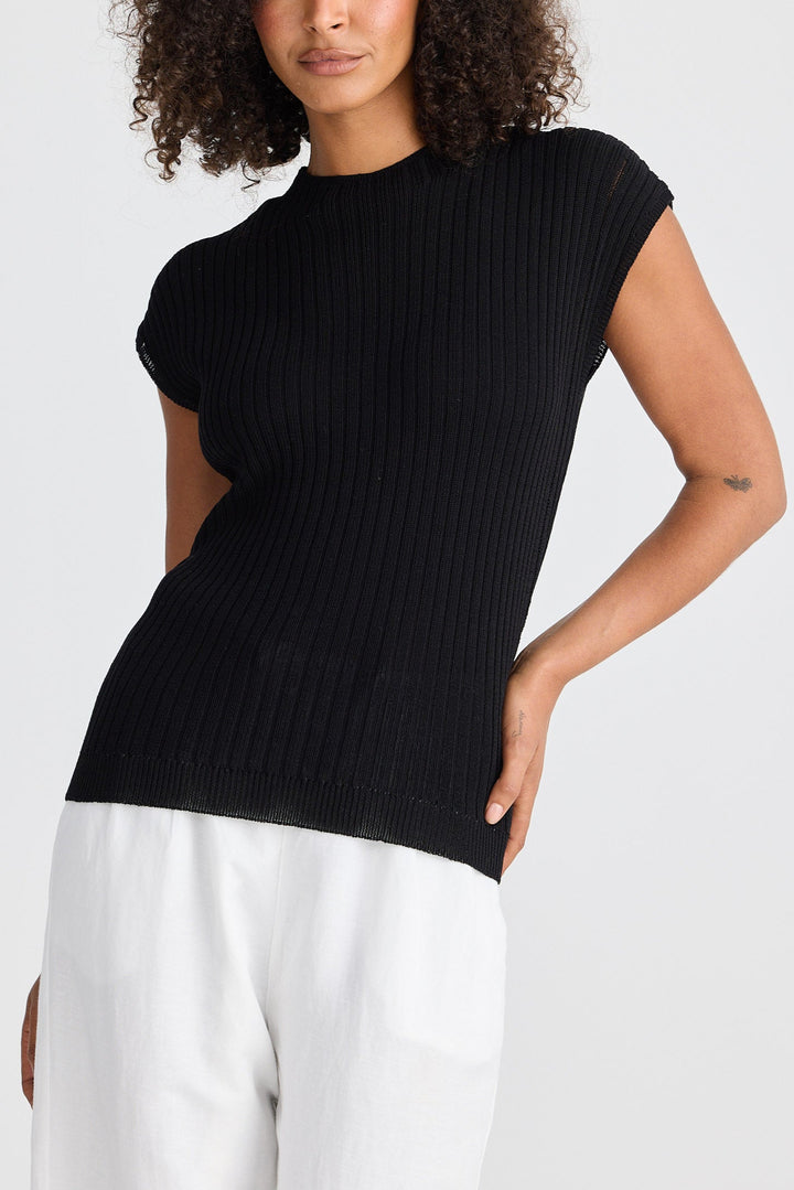 Asha Knit Top - Black