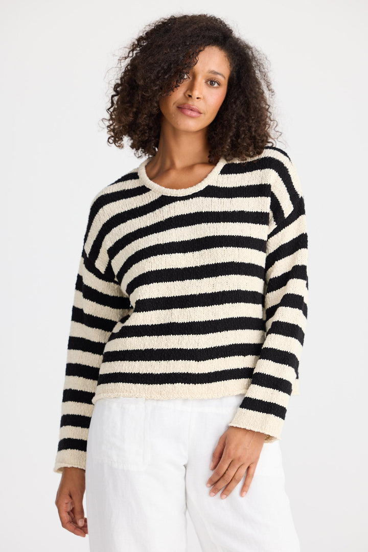Keo Knit - Natural W Black Stripe