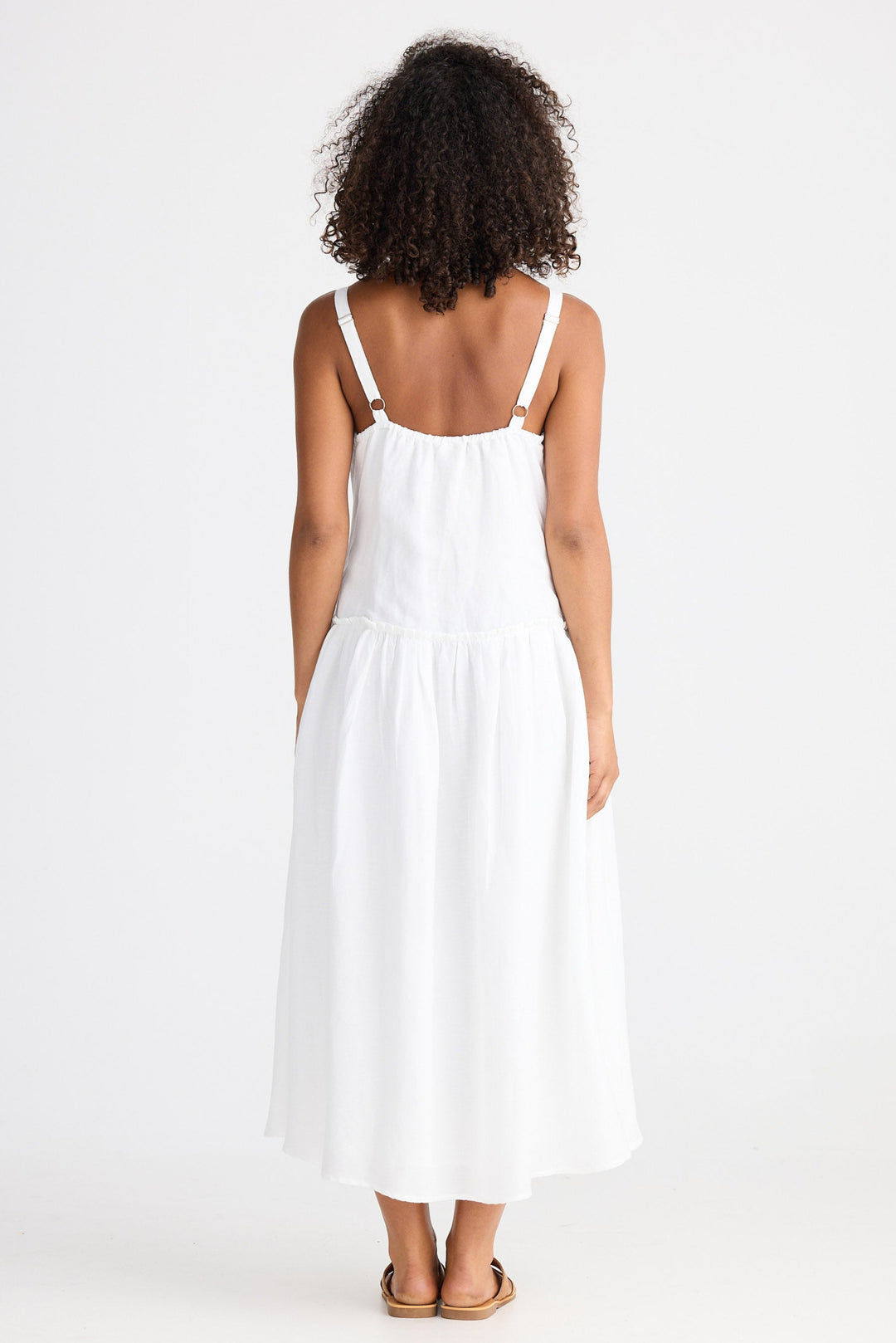 Limone Dress - White Linen Blend