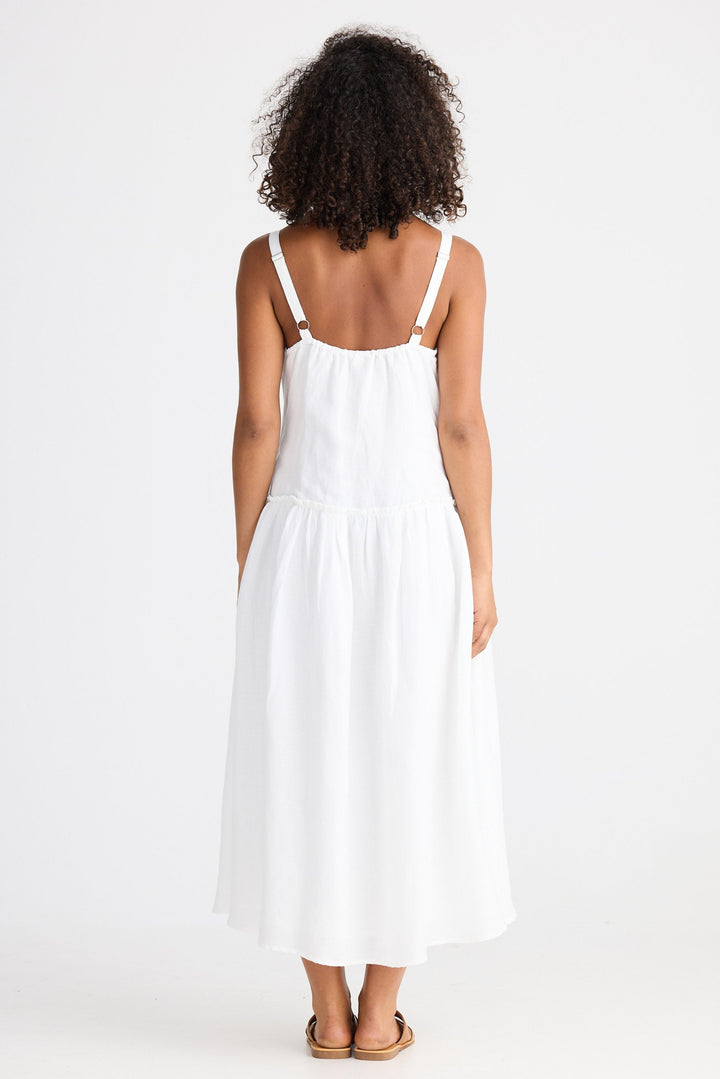 Limone Dress - White Linen Blend