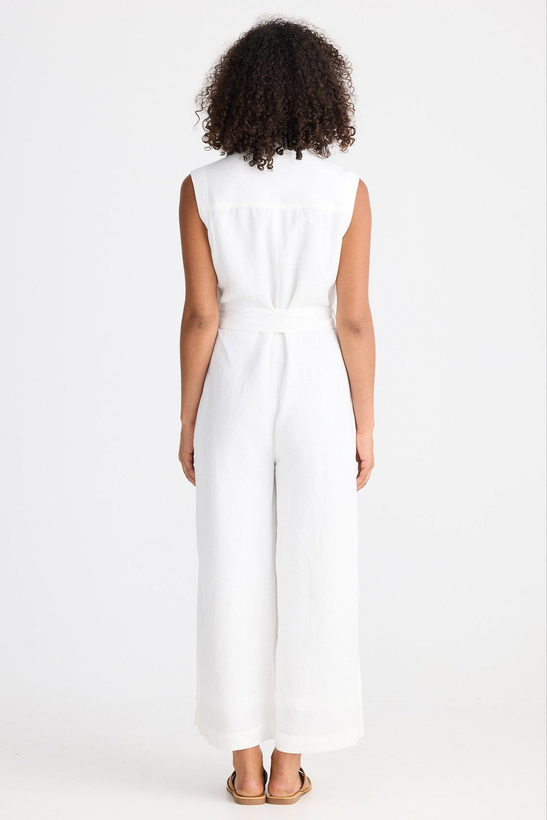 Isola Jumpsuit - White Linen Blend
