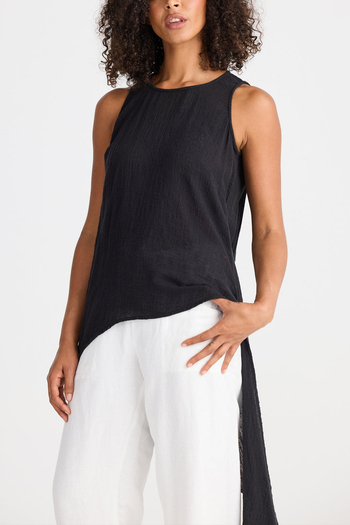 Sicily Singlet - Black