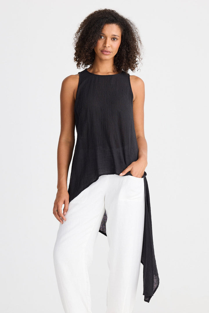 Sicily Singlet - Black