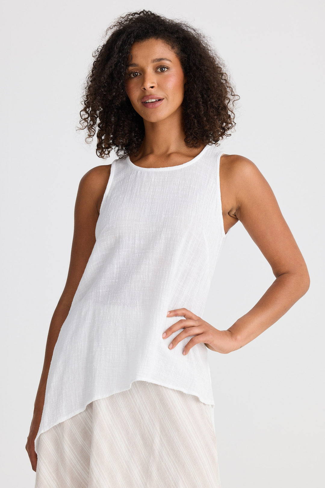 Sicily Singlet - White