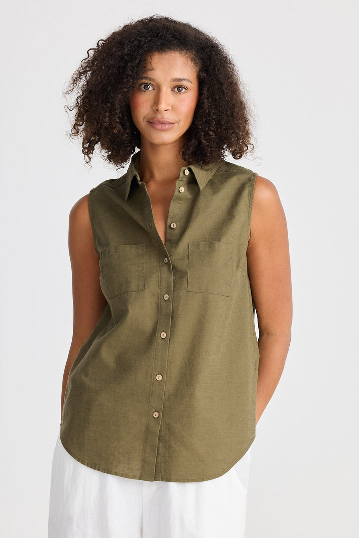 Bazzar Top - Khaki