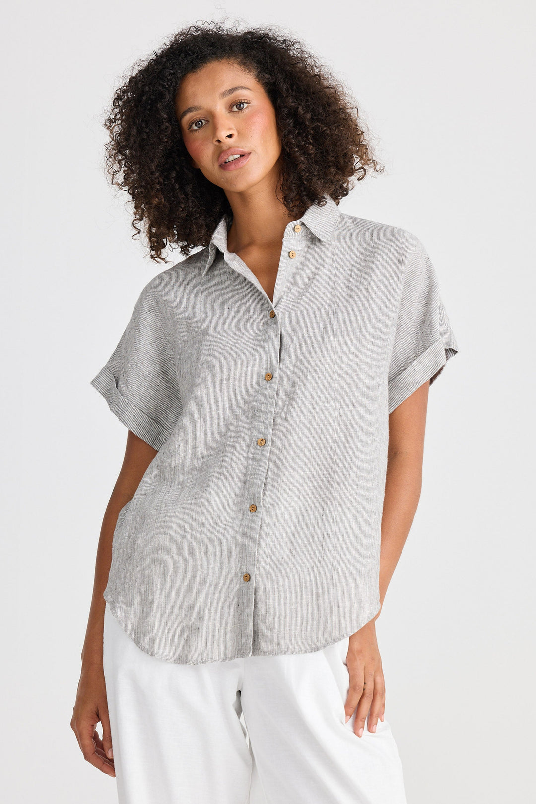 Dune Shirt - Charcoal Fleck