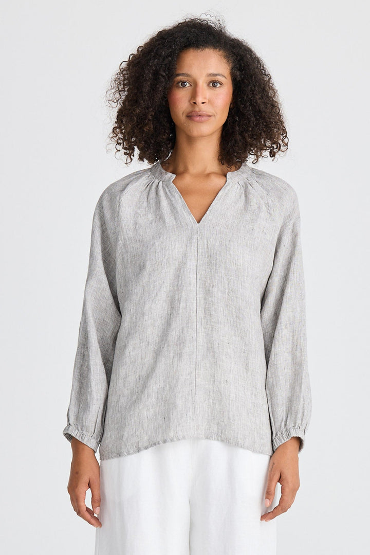 Ria Top - Charcoal Fleck