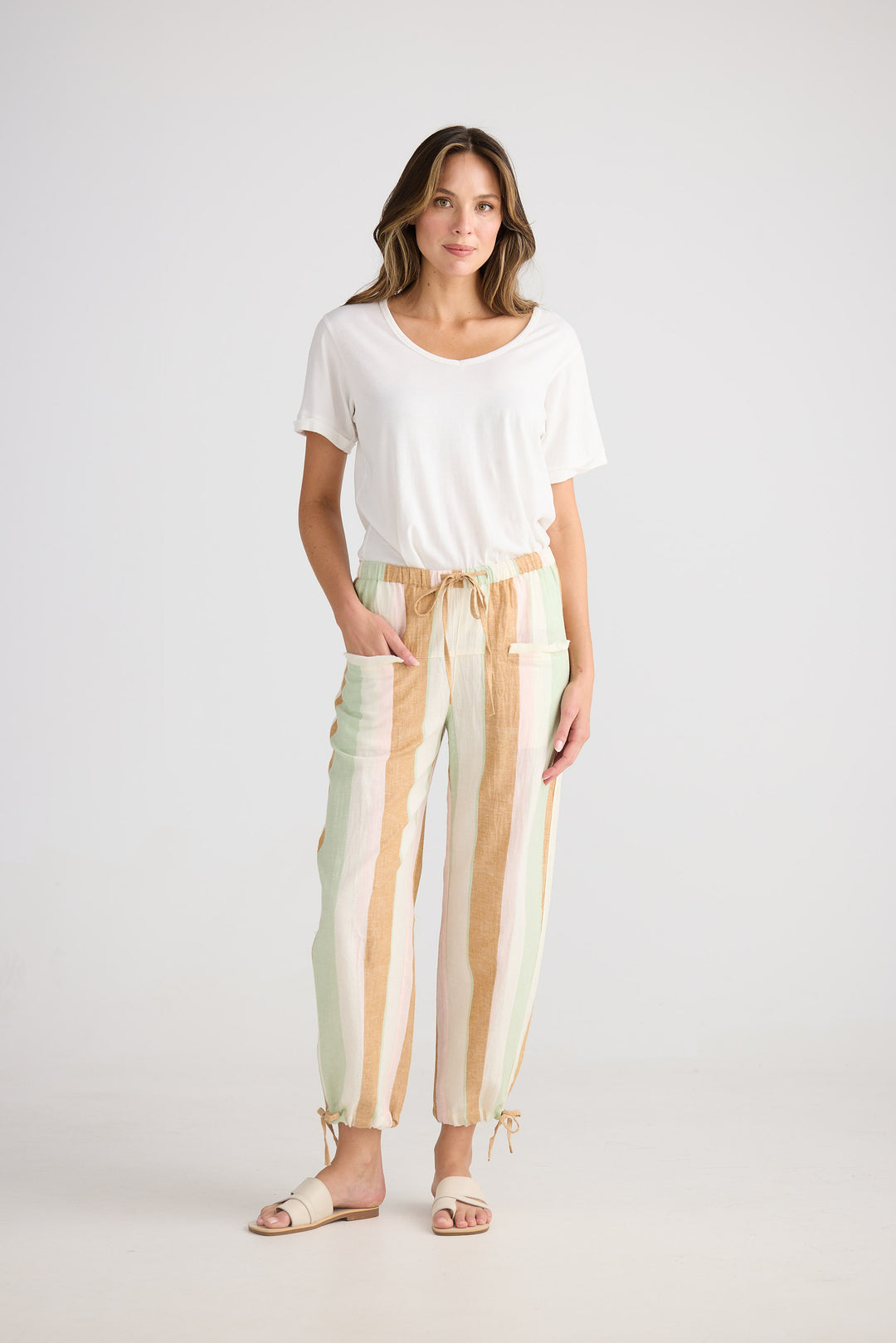 Amazon Pant - Melon Field Stripe