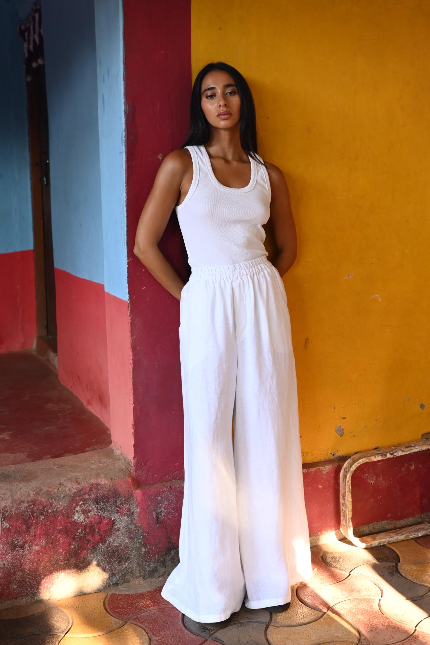 Positano Pant - White Linen – The Shanty Corporation