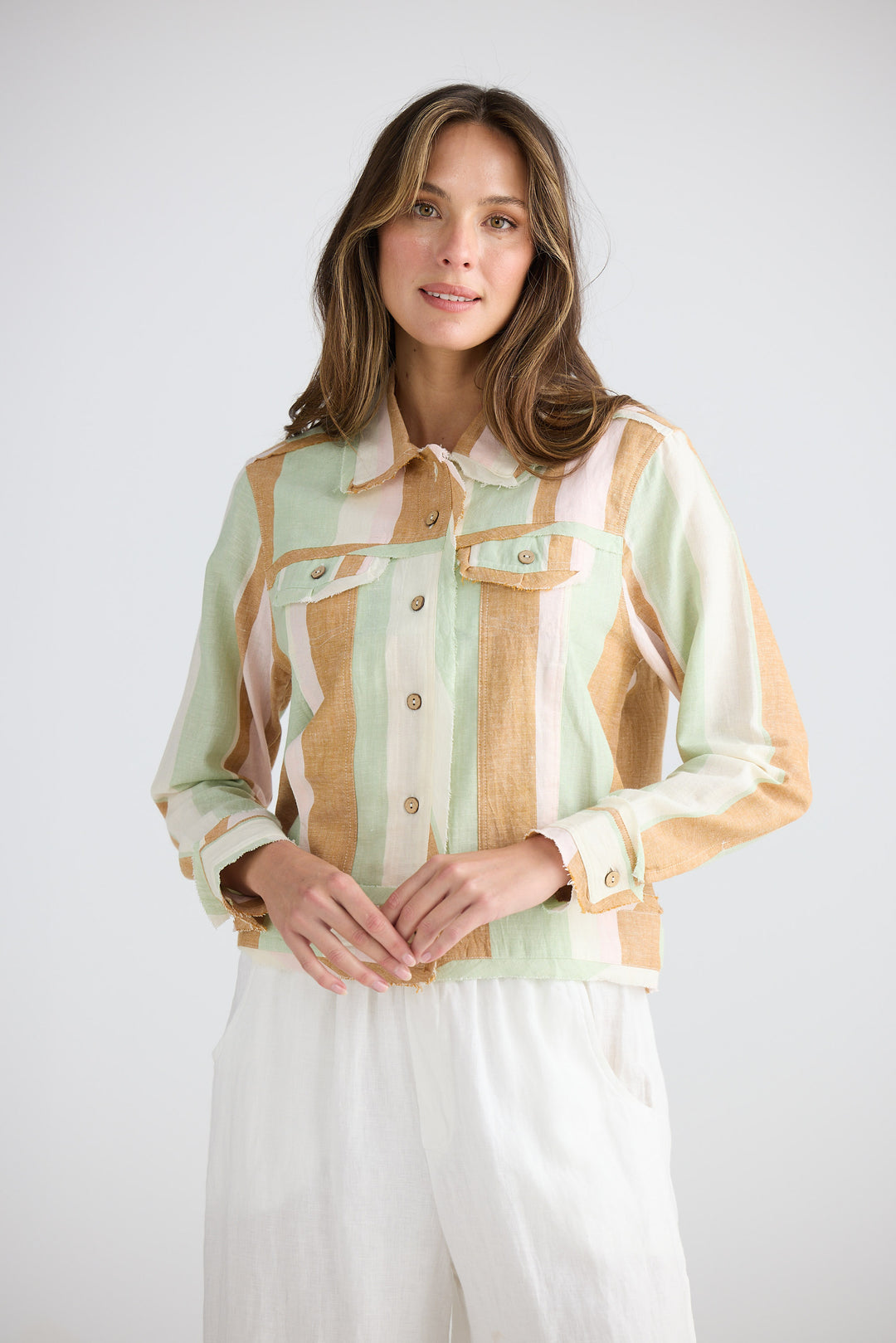 Monza Jacket - Melon Field Stripe