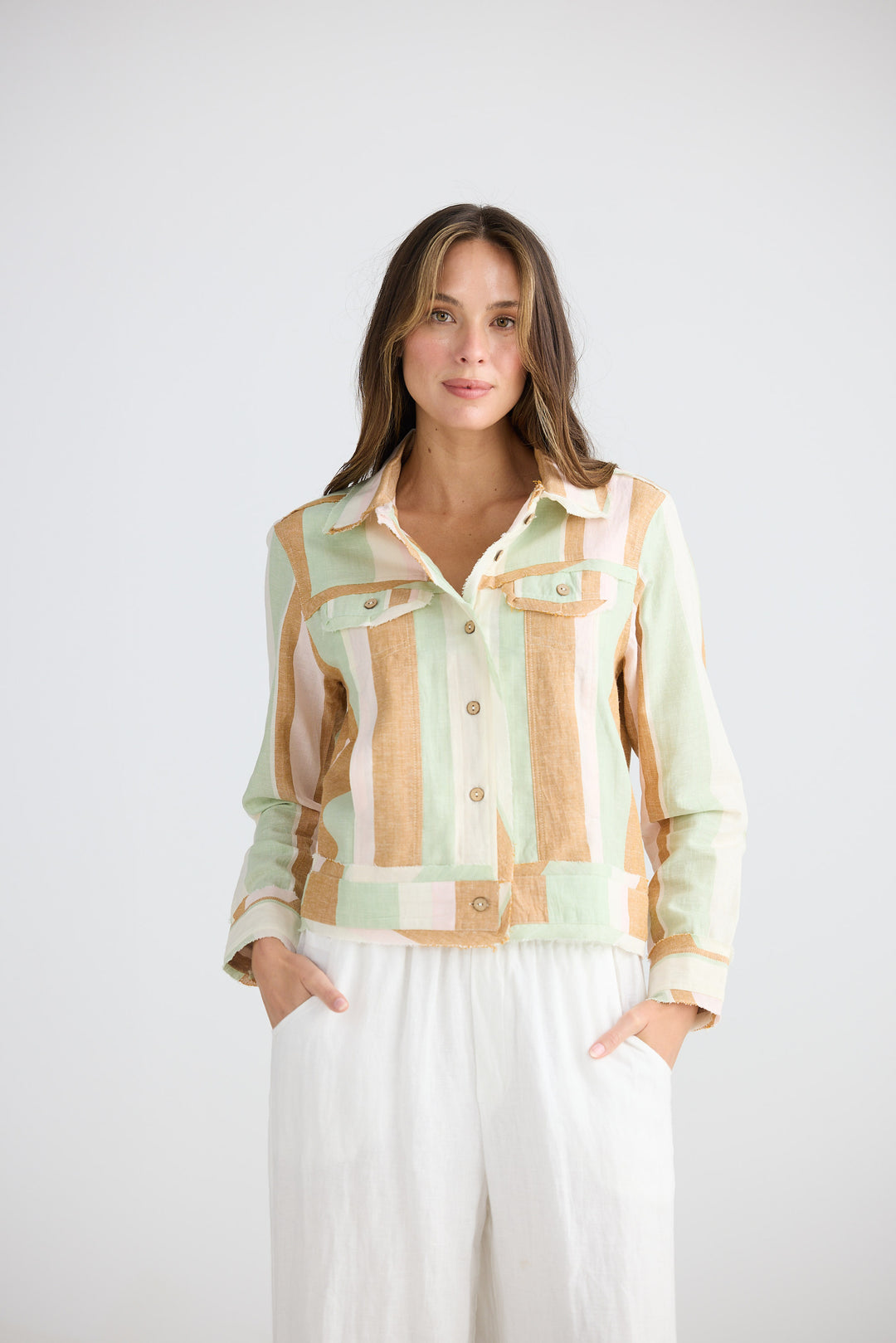Monza Jacket - Melon Field Stripe