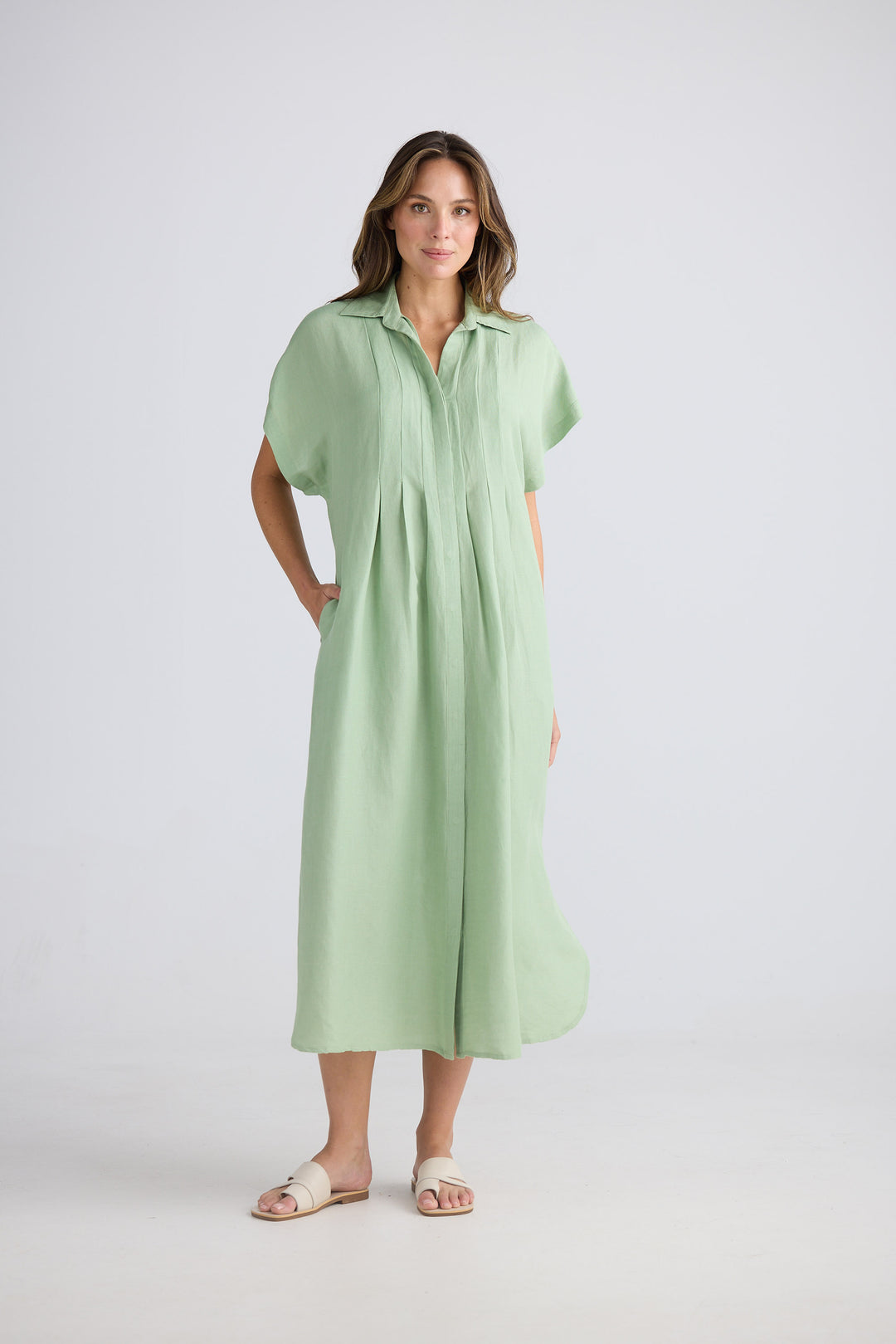 Monza Dress - Sage Green