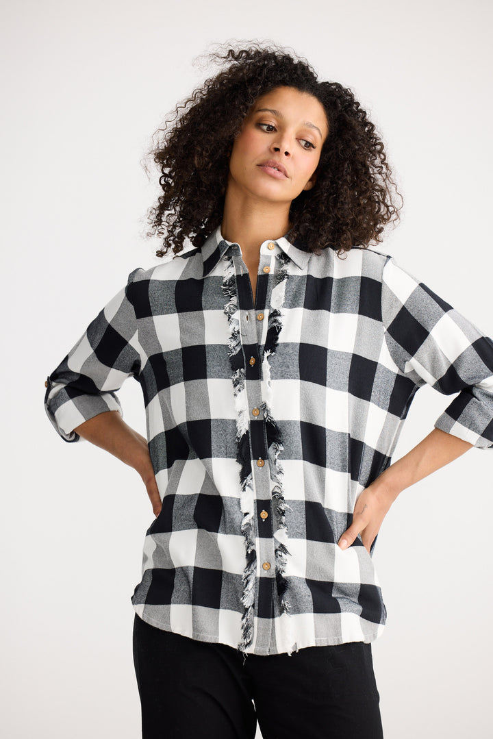 Cadiz Shirt - Black W White Check