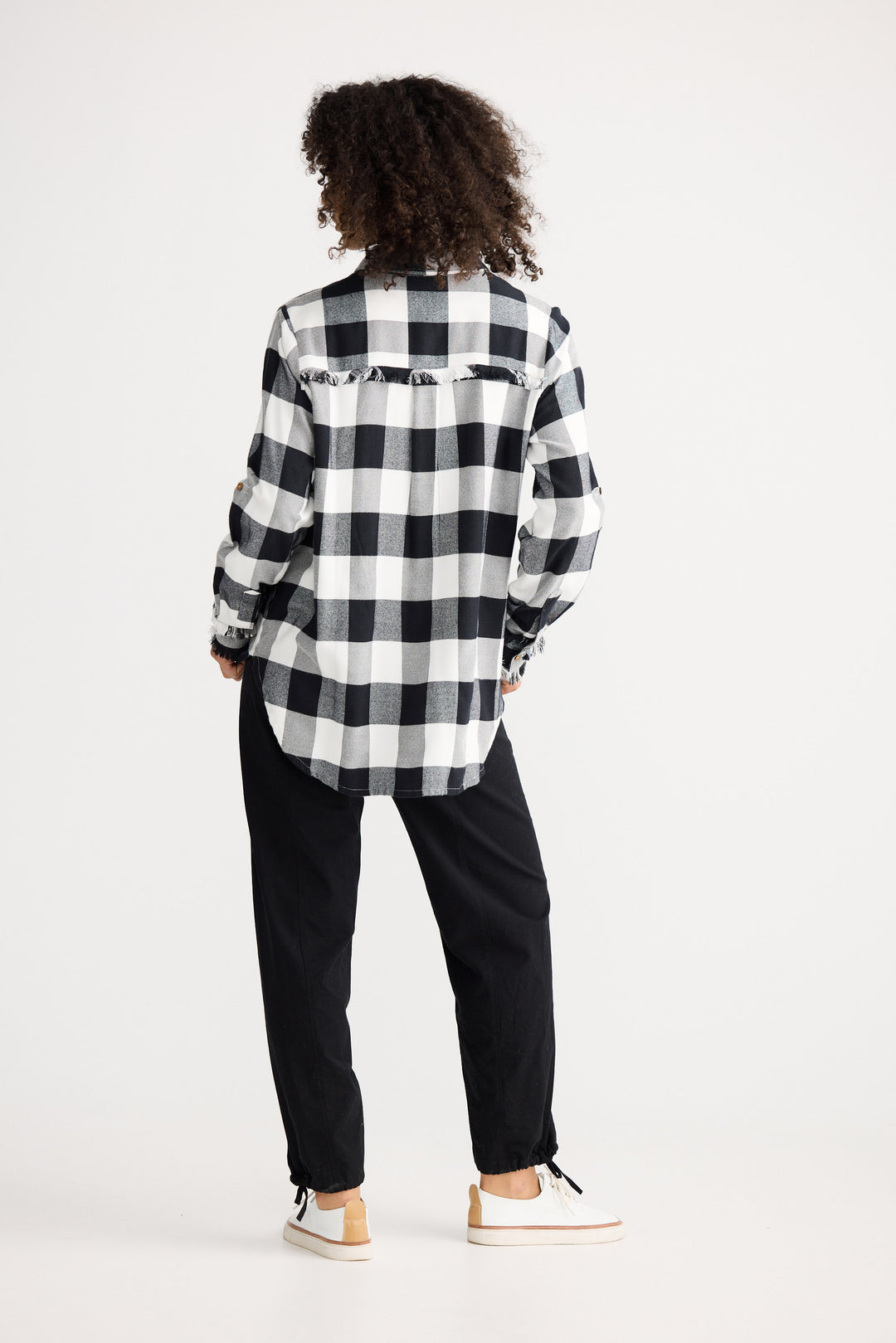 Cadiz Shirt - Black W White Check