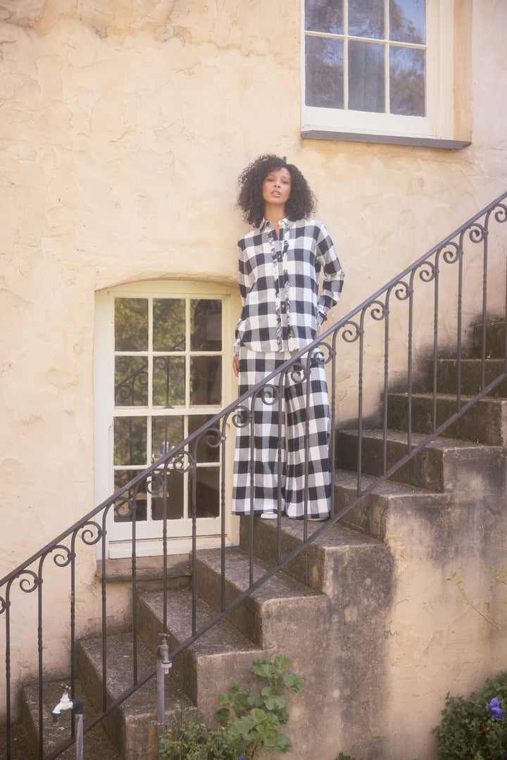 Cadiz Shirt - Black W White Check