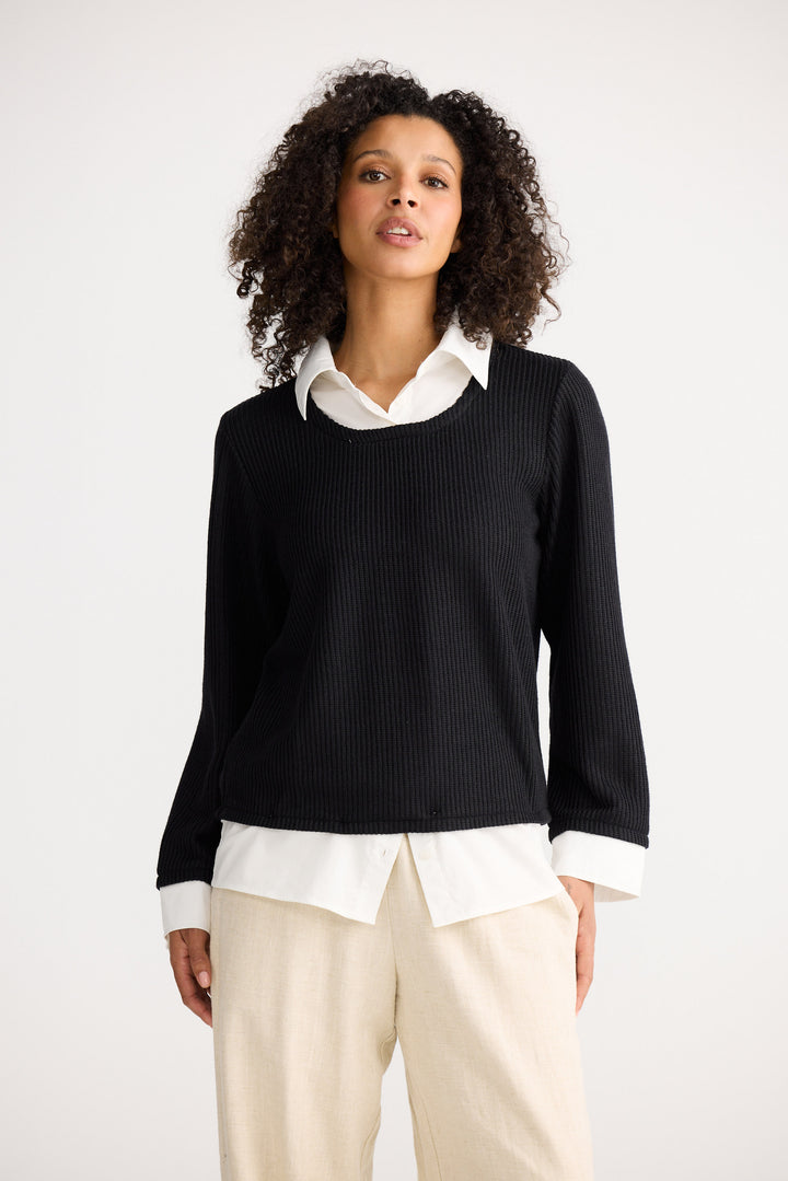 Sorrento Top - Black W White