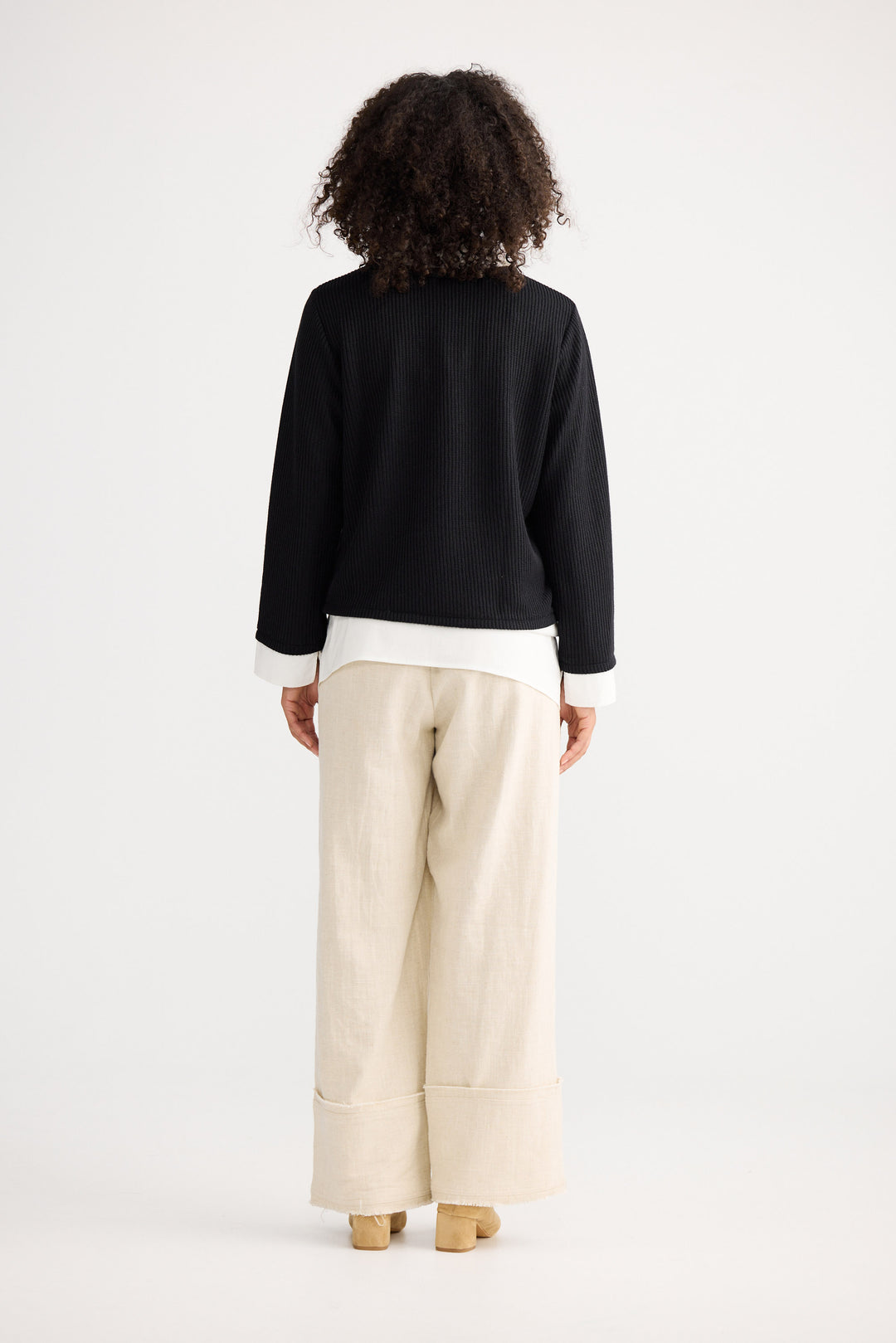 Sorrento Top - Black W White