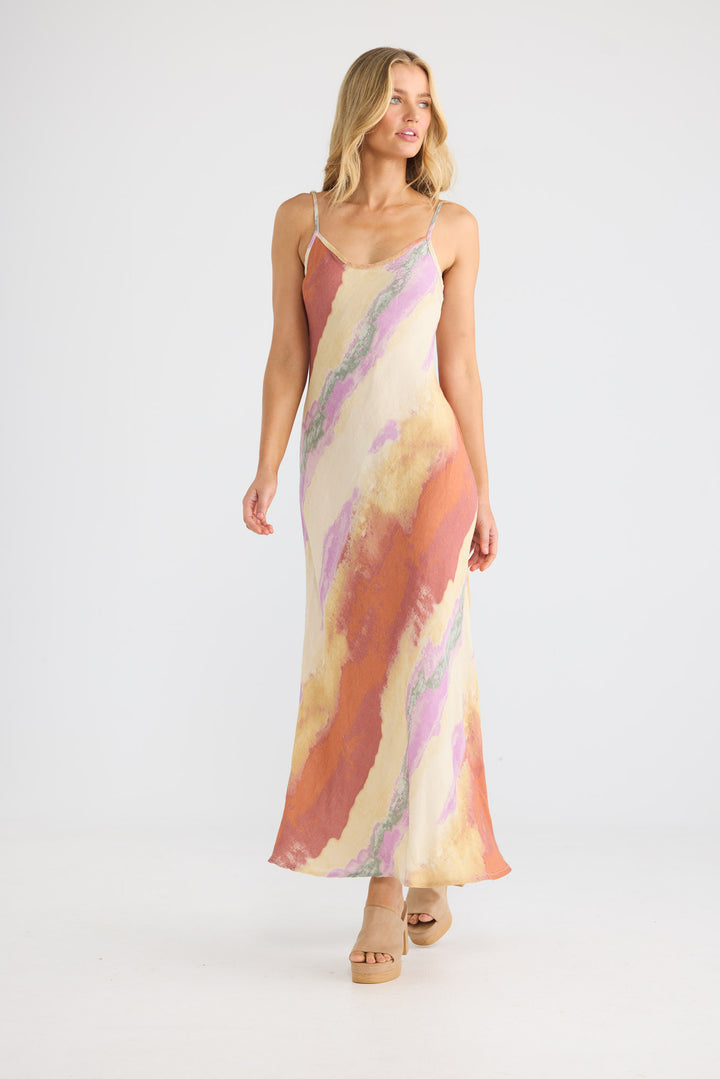 Coco Bias Dress in Sand Dunes — additional view.
