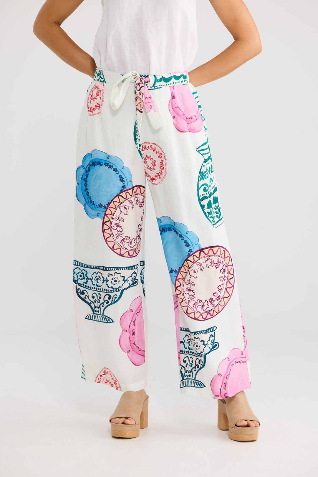 Dickens Pant in Perfect French with an elasticated back waistband.