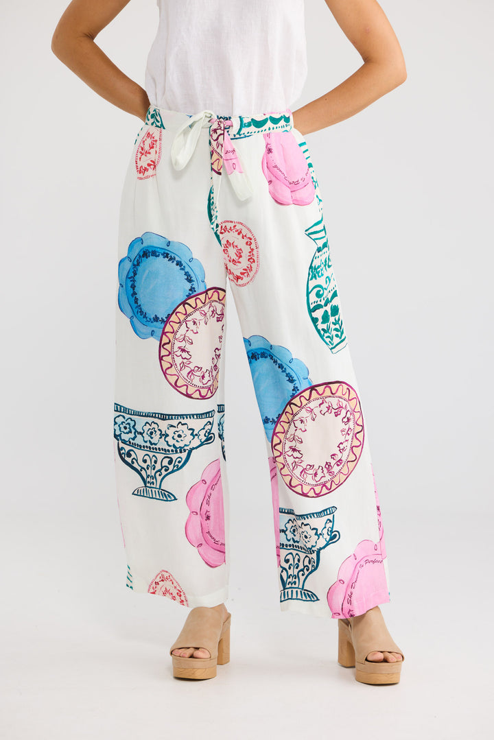 Dickens Pant in Perfect French with an elasticated back waistband.