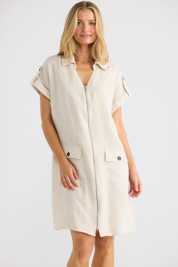 Errance Dress in Natural Linen — additional view 2.